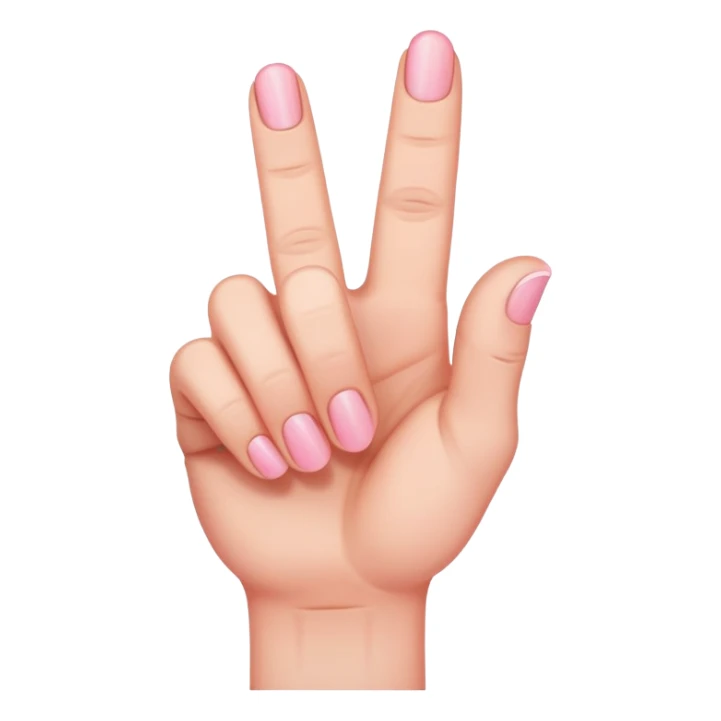 A hand with a thumb, middle finger and a pinky showing sticker