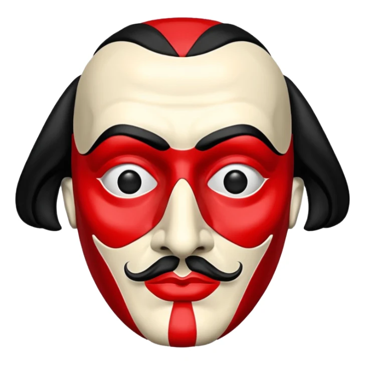 Money Heist, Dali mask, realistic sticker