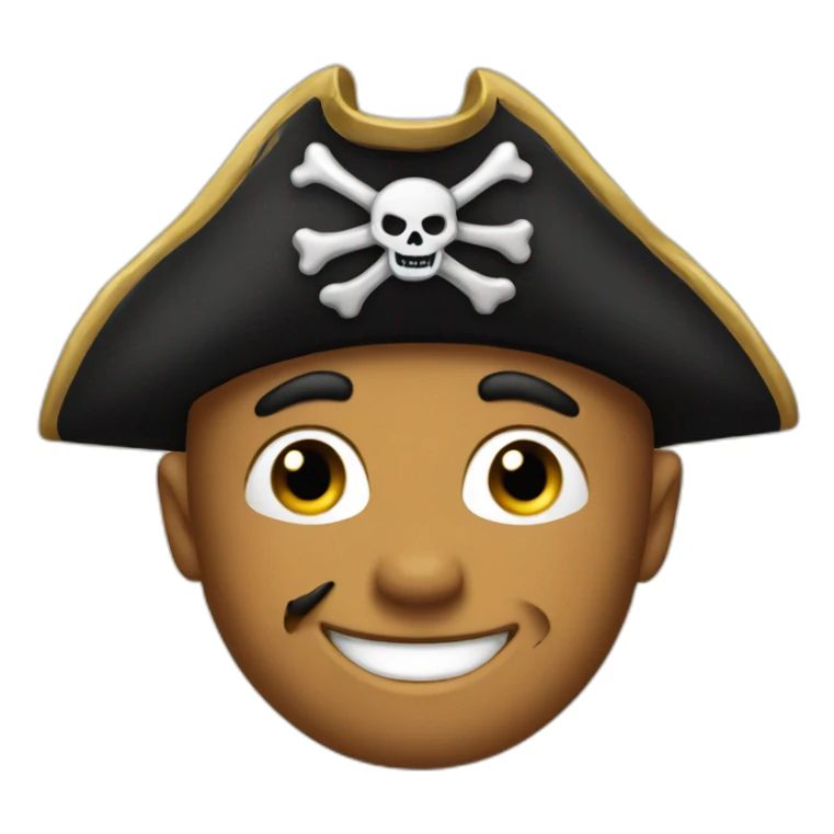 pirate Face With Tears of Joy sticker