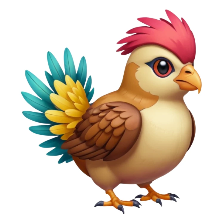 Pidgey-Fakémon-hybrid-creature (full body)  sticker