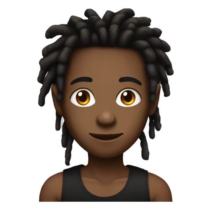 A boy with dreads and cute with a black tank top  sticker