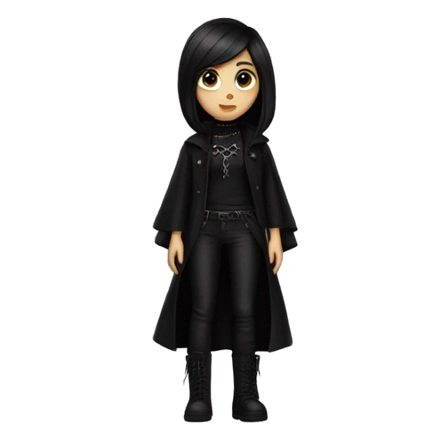 brunette goth sticker