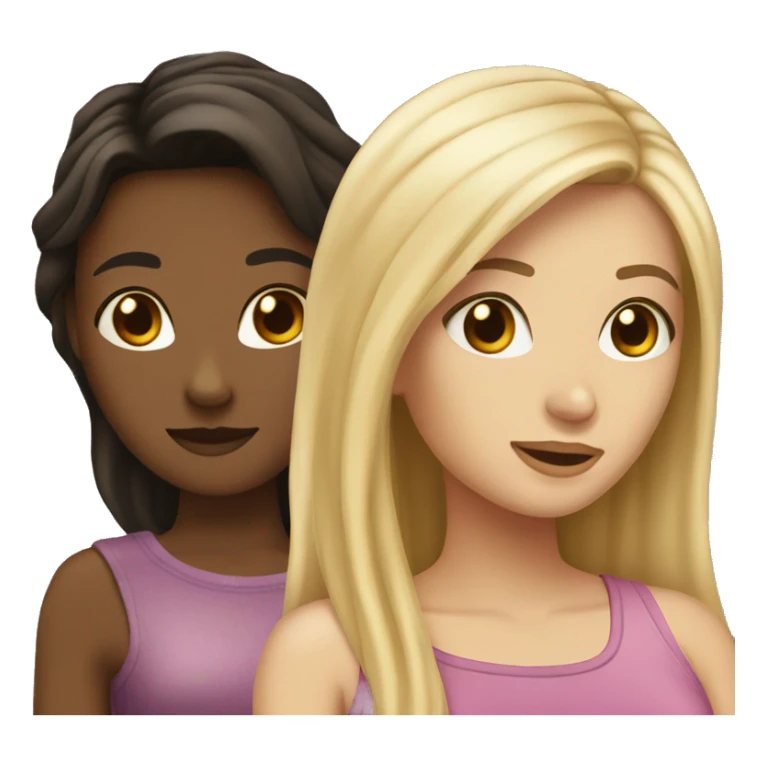 A blonde and a brunette best friend sticker