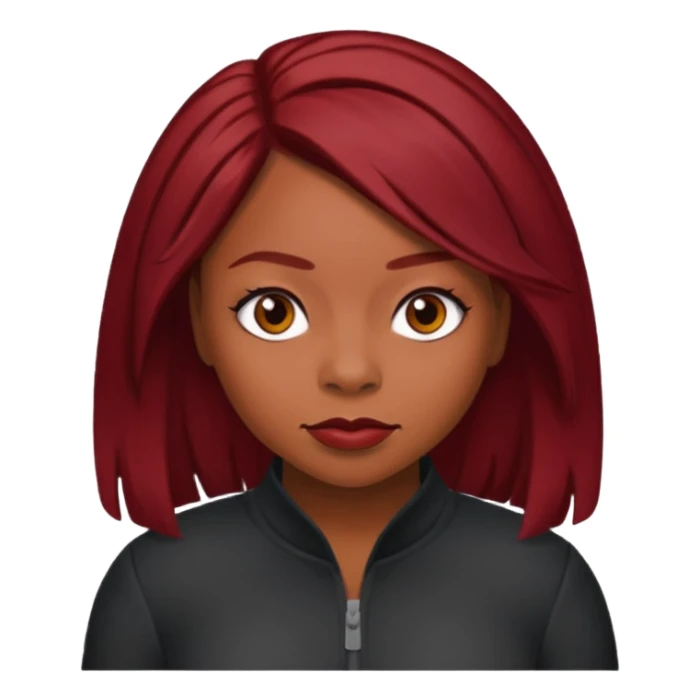 LaTavia Robeson with dark red hair sticker