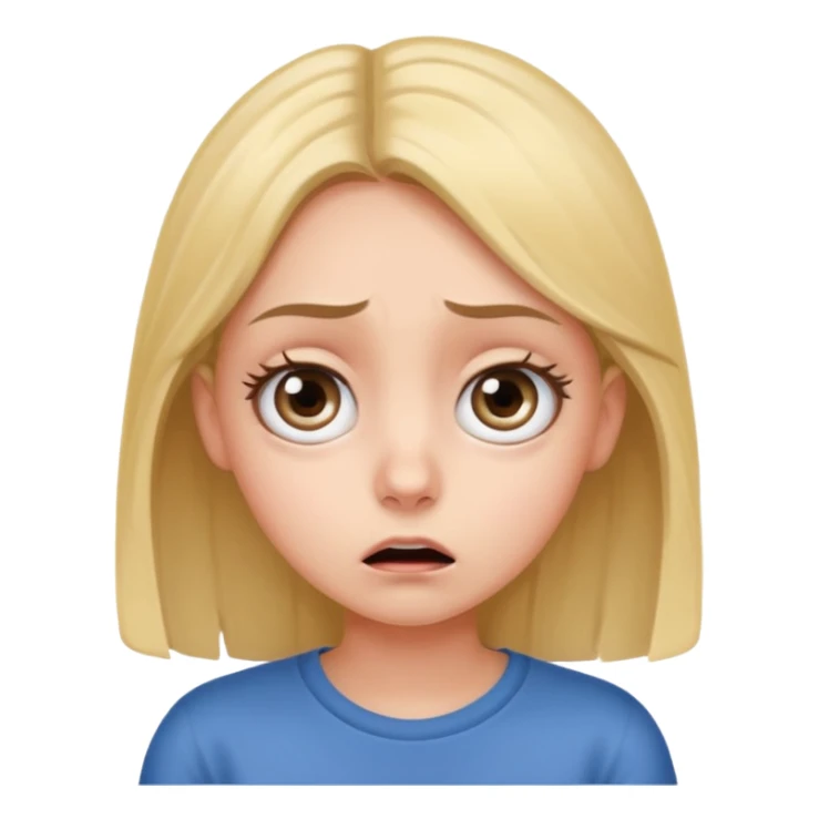 Confused and stressed girl sticker
