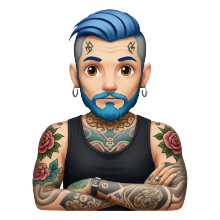 tattooed folk tattoo artist eccentric sticker