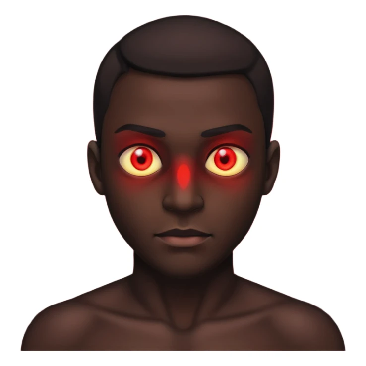 Dark, shadowie Male Figure with Red glowing eyes sticker