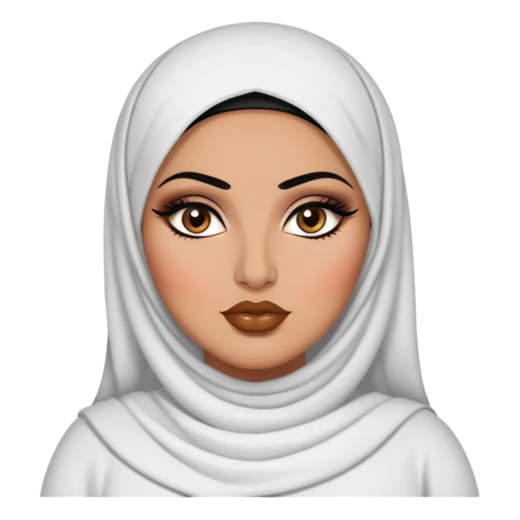 big plus size, arab, arabian clothes, baddie,pretty, makeup, lipgloss, black eyeliner, sticker