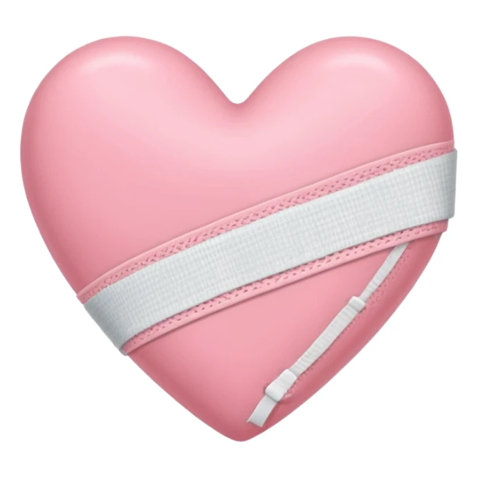 a heart con una venda but baby pink  sticker