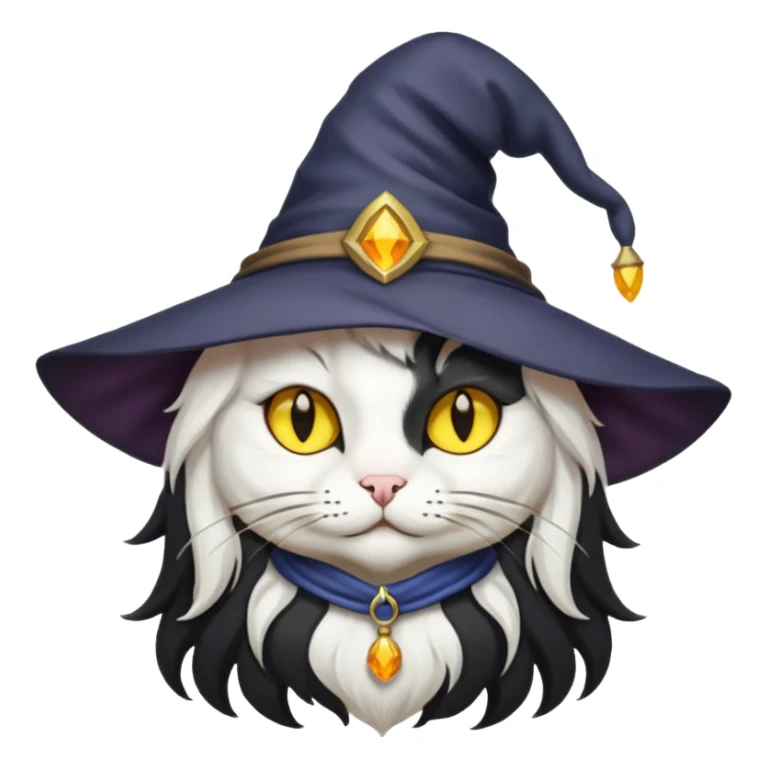 Black and white cat that is a sorcerer sticker