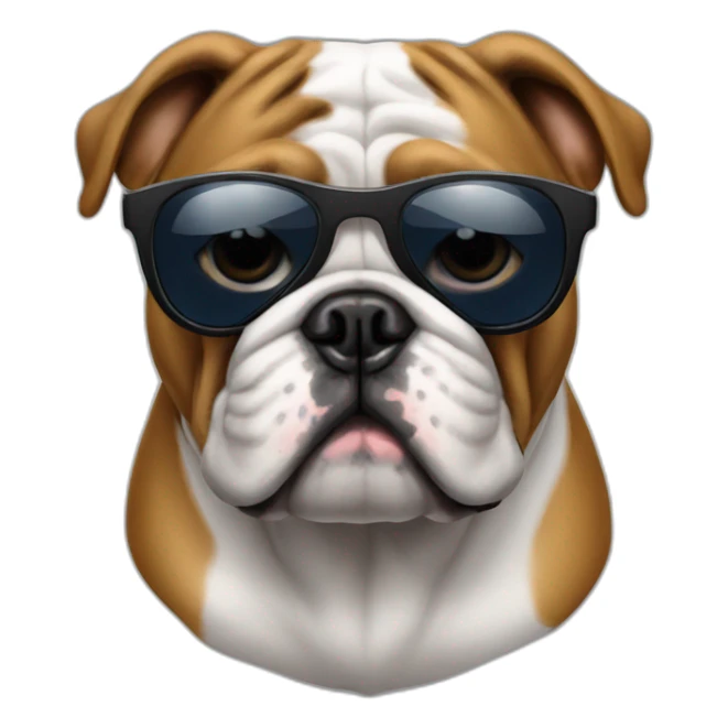 Bulldogs Français with sunglasses sticker