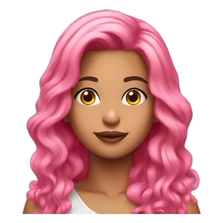 Karol G with pink hair sticker
