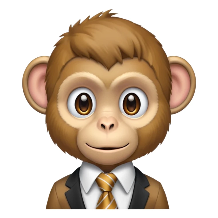 Un singe avec des boucles d’oreilles et une cravate sticker