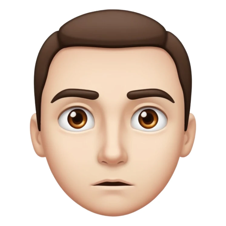 face with one eyebrow raised, hesitant and cautious look sticker