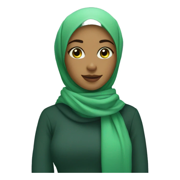 Hijabi girl in Northern lights  sticker