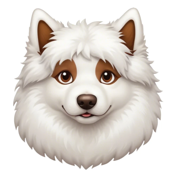 snowy dog in nature sticker