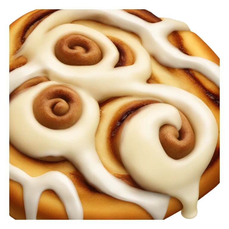 One Cinnamon bun with cream cheese drizzled sticker