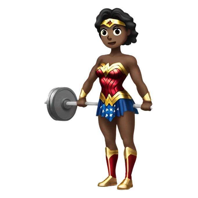 wonder woman doing deadlift sticker