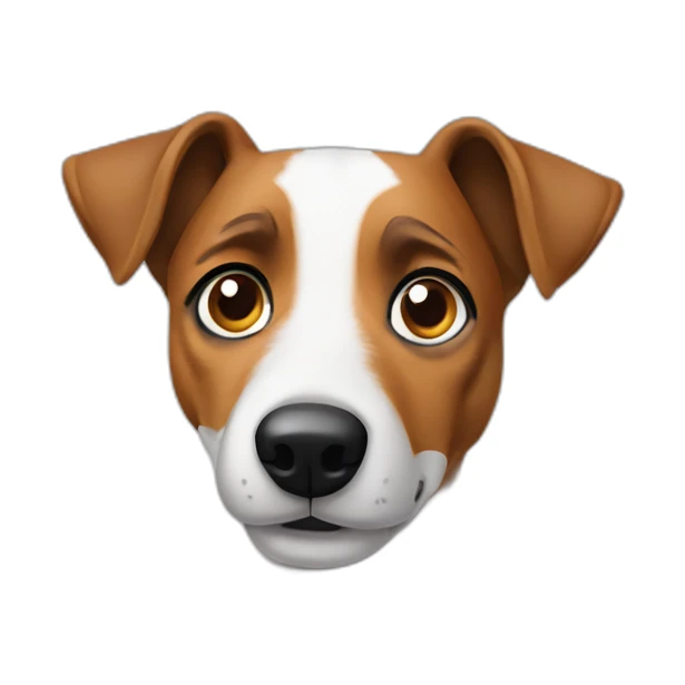 jack russel confused eyes tilted head to the side sticker