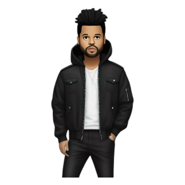 the weeknd in concert outfit sticker