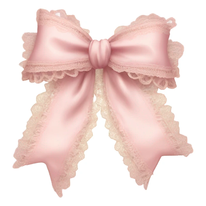 vintage rococo light pink bow with lace and frills sticker