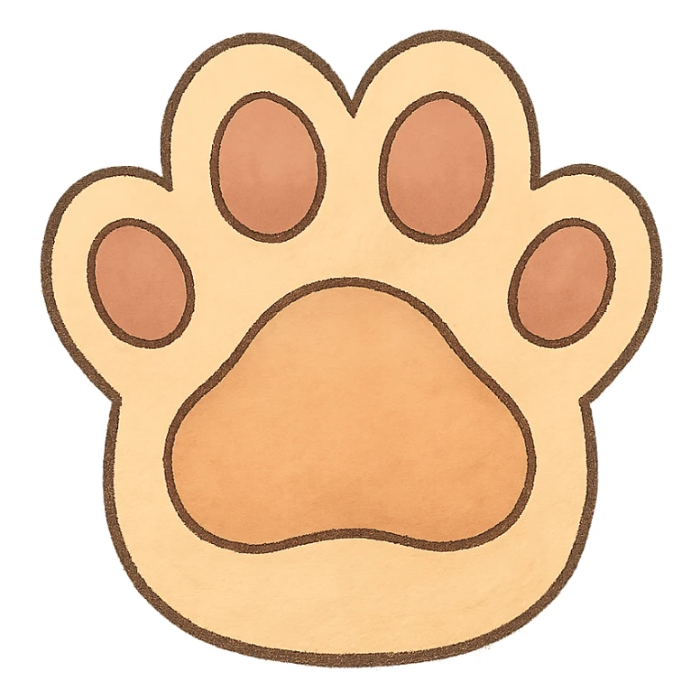 whimsical and gentle paw emoji sticker