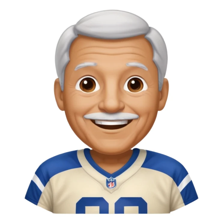 A grandpa playing football in Indianapolis Colts jersey sticker