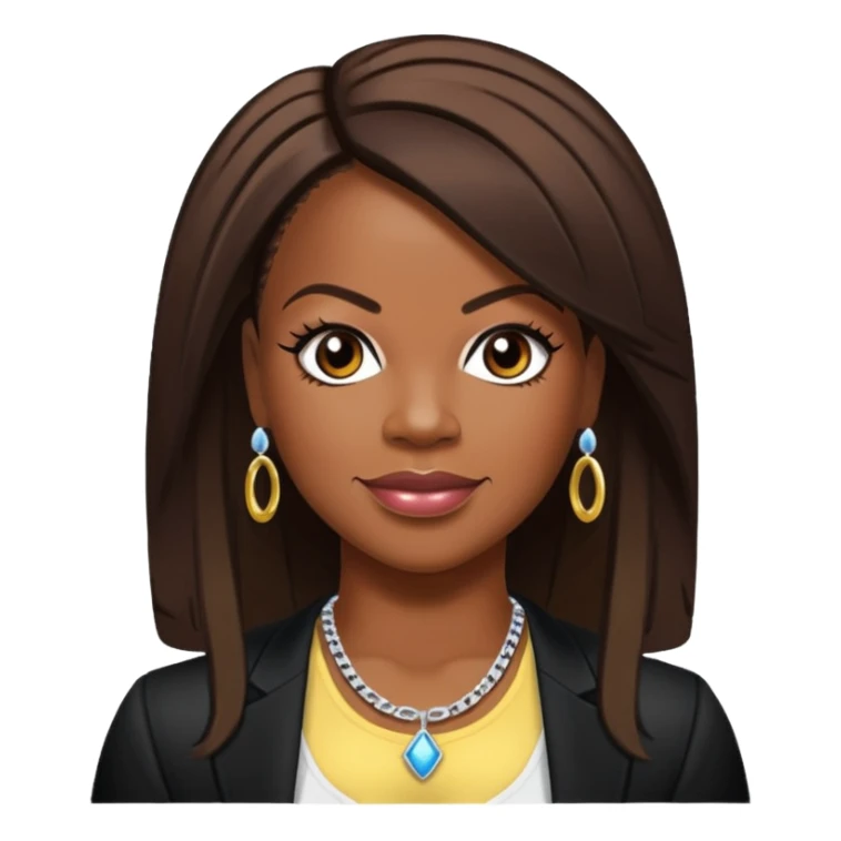 Kandi Burruss with dark brown hair sticker