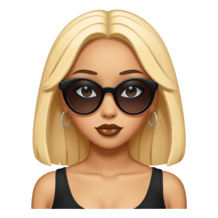 doja cat wear black sun glasses sticker