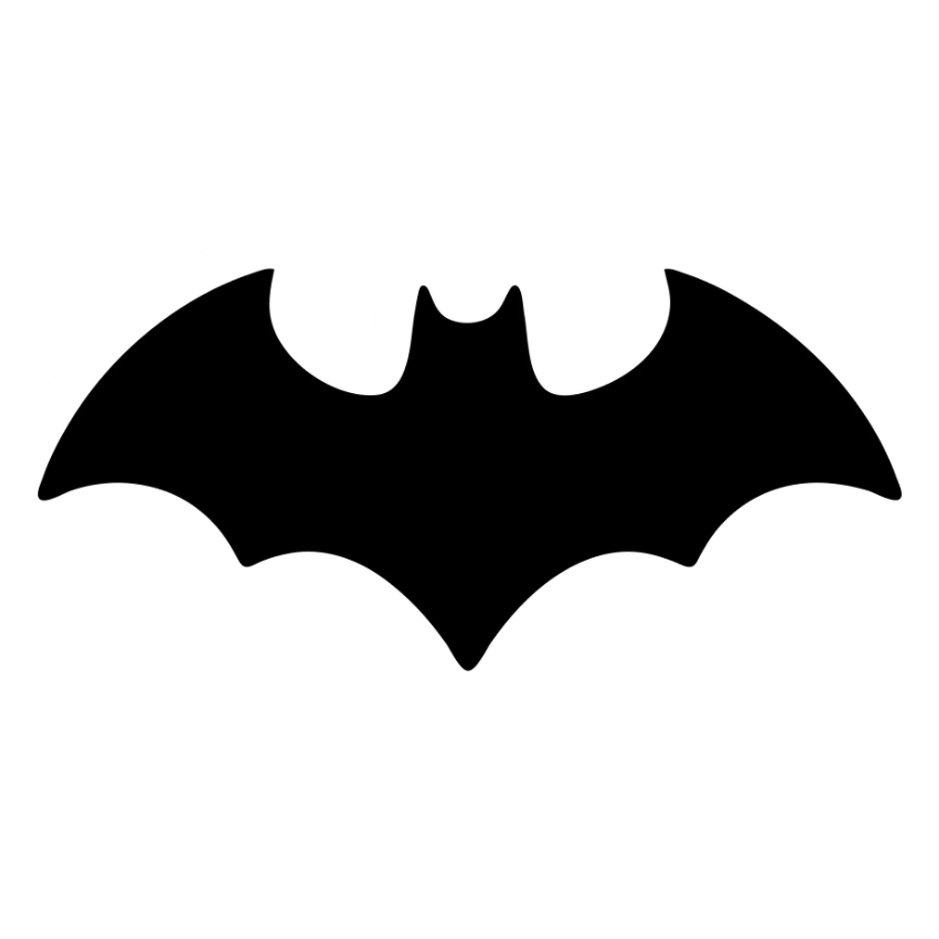 Batman icon, simple and bold, minimal details, strong silhouette, suitable for use as an app icon sticker