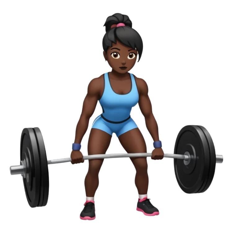 Deadlift woman black sticker