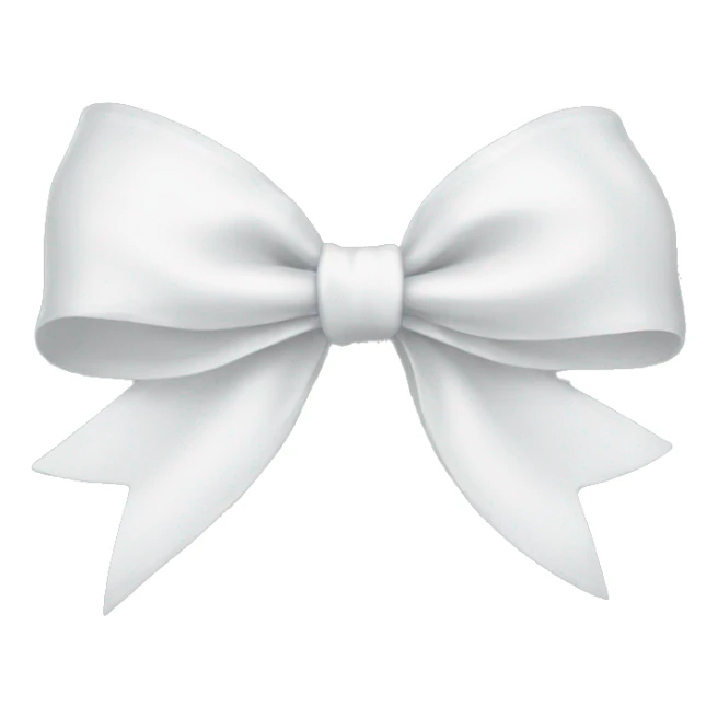 White bow sticker