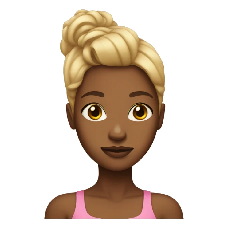 Brown skin girl with blonde layer cut sticker