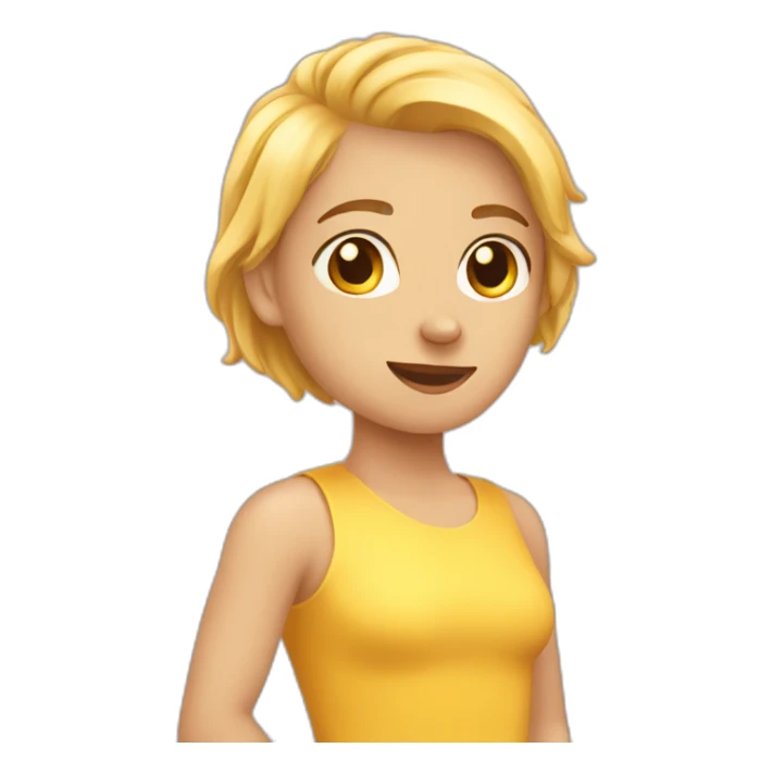 emoji minimalista de cuerpo-mente sticker