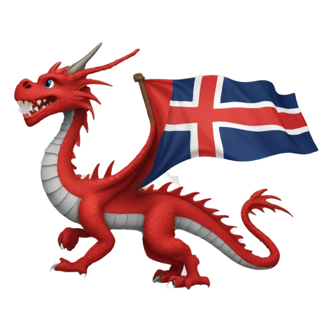 Dragon of the flag of Norway sticker