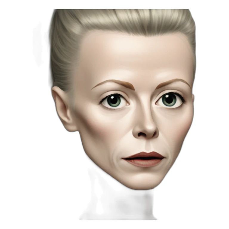 Christiane f david bowie sticker