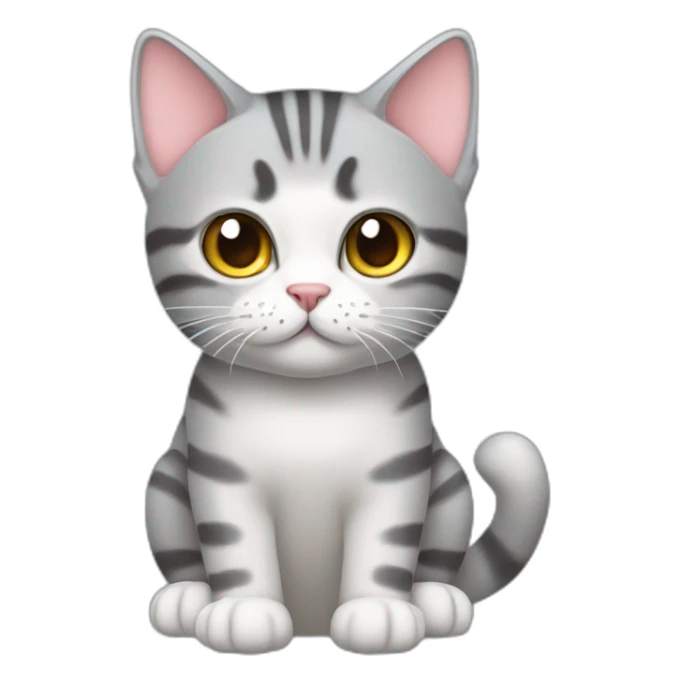 cat-American shorthair cathands-whole body-Wash your hands sticker
