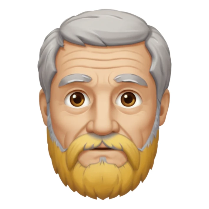 ancient greek old man sticker