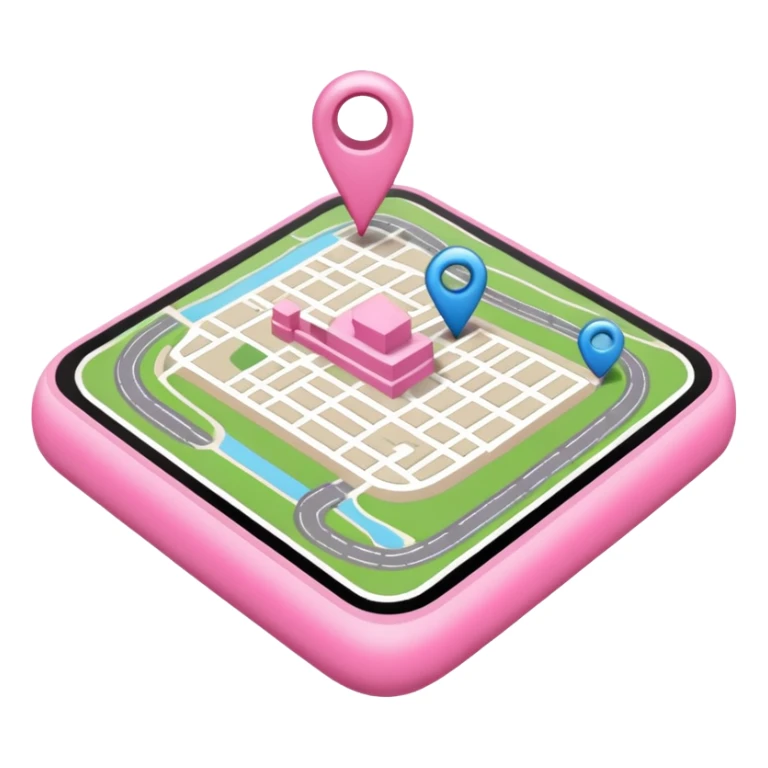 mix pink of a big gps map of the lines sticker