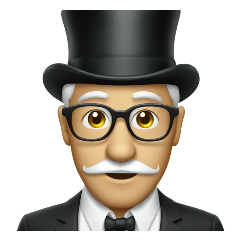 Guy wearing monocle and top hat on toilet sticker