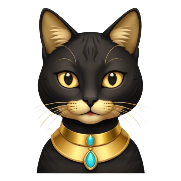 Egyptian Cats: Black cat with gold collar







 sticker