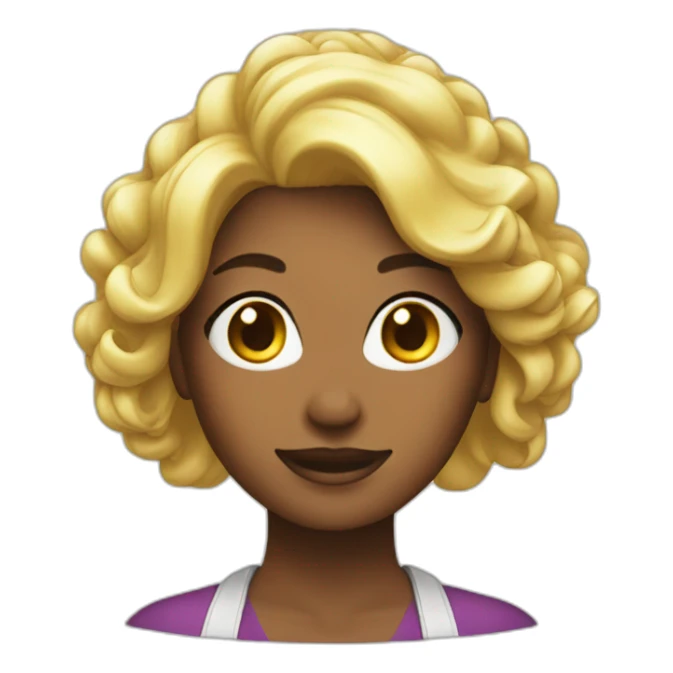 cook woman blon hair sticker