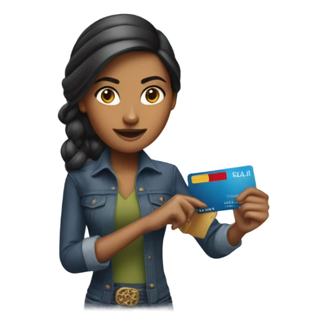 Ralph lauren women Indian women cutting  credit card sticker