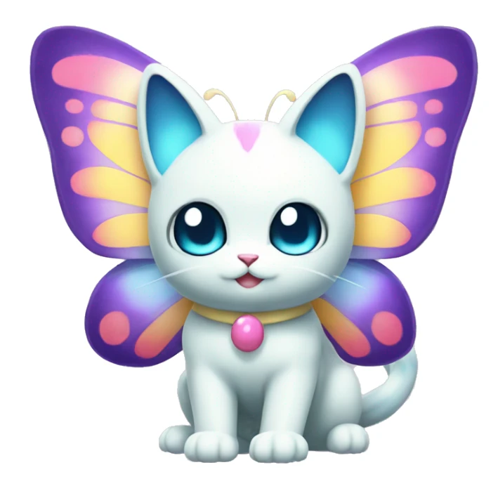 Kawaii Colorful Butterfly-Cat-Pokémon-Fakémon Full Body sticker