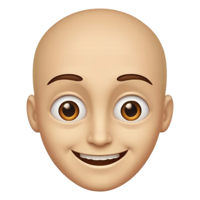 Creepy smirk with happy eyes sticker