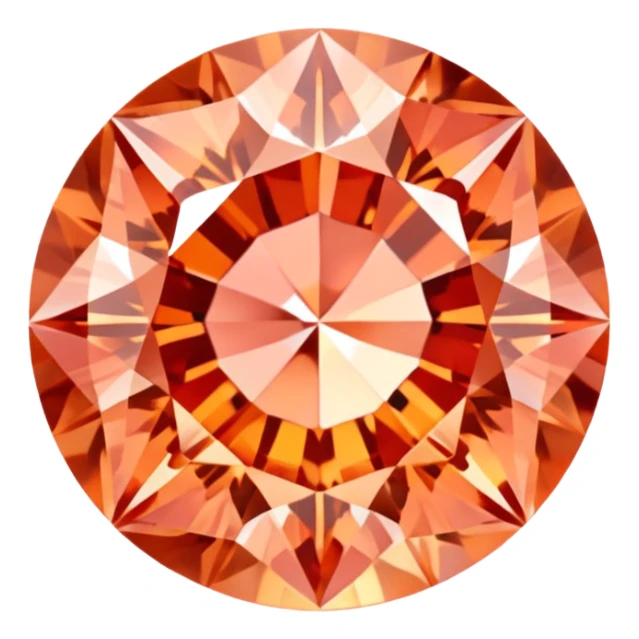 Padparadscha sapphire gemstone with unique salmon pink-orange color and brilliant facets sticker