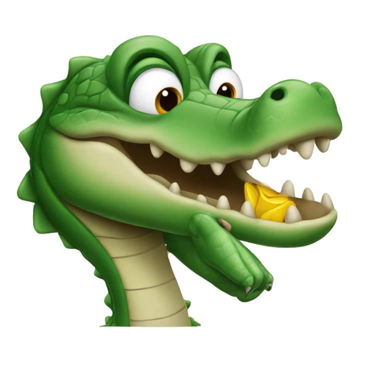 alligator blowing a kiss sticker