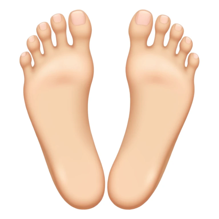 two feet, one slightly in front of the other, emoji style sticker
