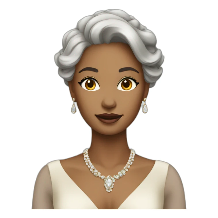 elegant lady dressed in a luxurious attire sticker