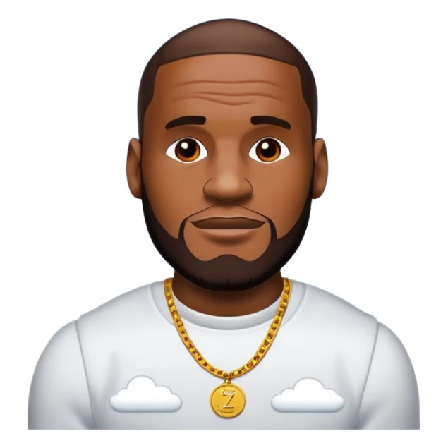 lebron james coin emoji  and text niggas in the sky sticker